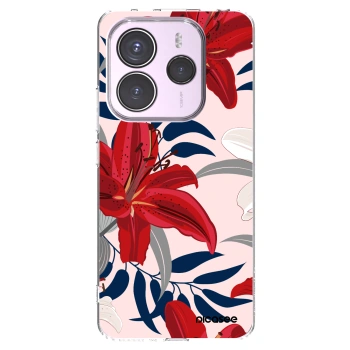 Picasee silikonowe przeźroczyste etui na Xiaomi Redmi Note 14 5G - Red Lily