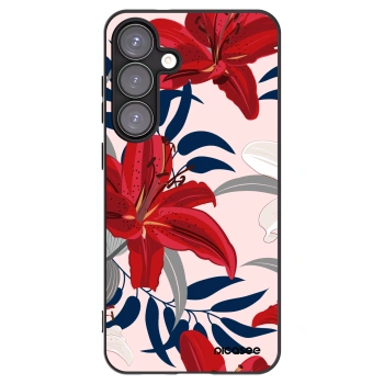 Picasee silikonowe czarne etui na Samsung Galaxy S25+ 5G - Red Lily