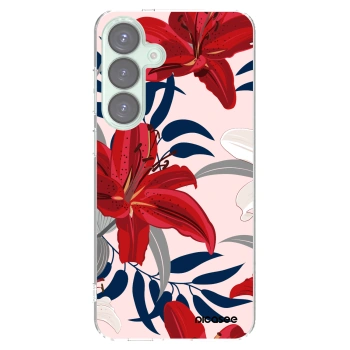 Picasee silikonowe przeźroczyste etui na Samsung Galaxy S25+ 5G - Red Lily