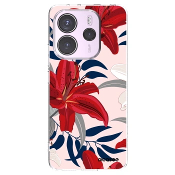 Picasee silikonowe przeźroczyste etui na Xiaomi Redmi Note 14 4G - Red Lily