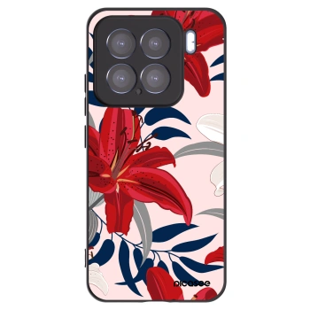 Picasee silikonowe czarne etui na Xiaomi 15 - Red Lily