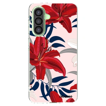 Picasee silikonowe przeźroczyste etui na Samsung Galaxy A26 5G A266B - Red Lily
