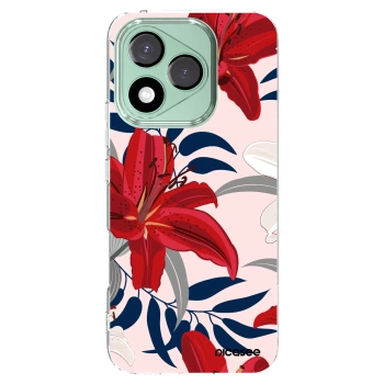 Picasee silikonowe przeźroczyste etui na Honor 400 Lite 5G - Red Lily