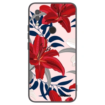 Picasee silikonowe czarne etui na Xiaomi Redmi 7 - Red Lily