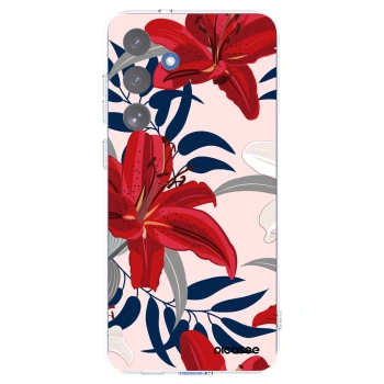 Picasee silikonowe przeźroczyste etui na Samsung Galaxy S25 FE 5G - Red Lily