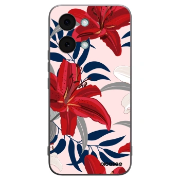 Picasee silikonowe czarne etui na Xiaomi Poco X8 Pro Max - Red Lily