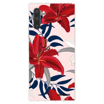 Picasee silikonowe przeźroczyste etui na Samsung Galaxy Note 10 N970F - Red Lily