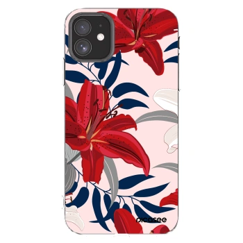 Picasee silikonowe przeźroczyste etui na Apple iPhone 11 - Red Lily