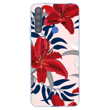 Picasee silikonowe przeźroczyste etui na Xiaomi Redmi Note 8T - Red Lily