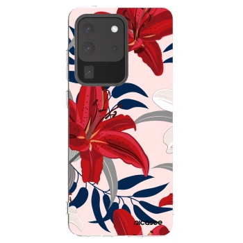 Picasee silikonowe przeźroczyste etui na Samsung Galaxy S20 Ultra 5G G988F - Red Lily