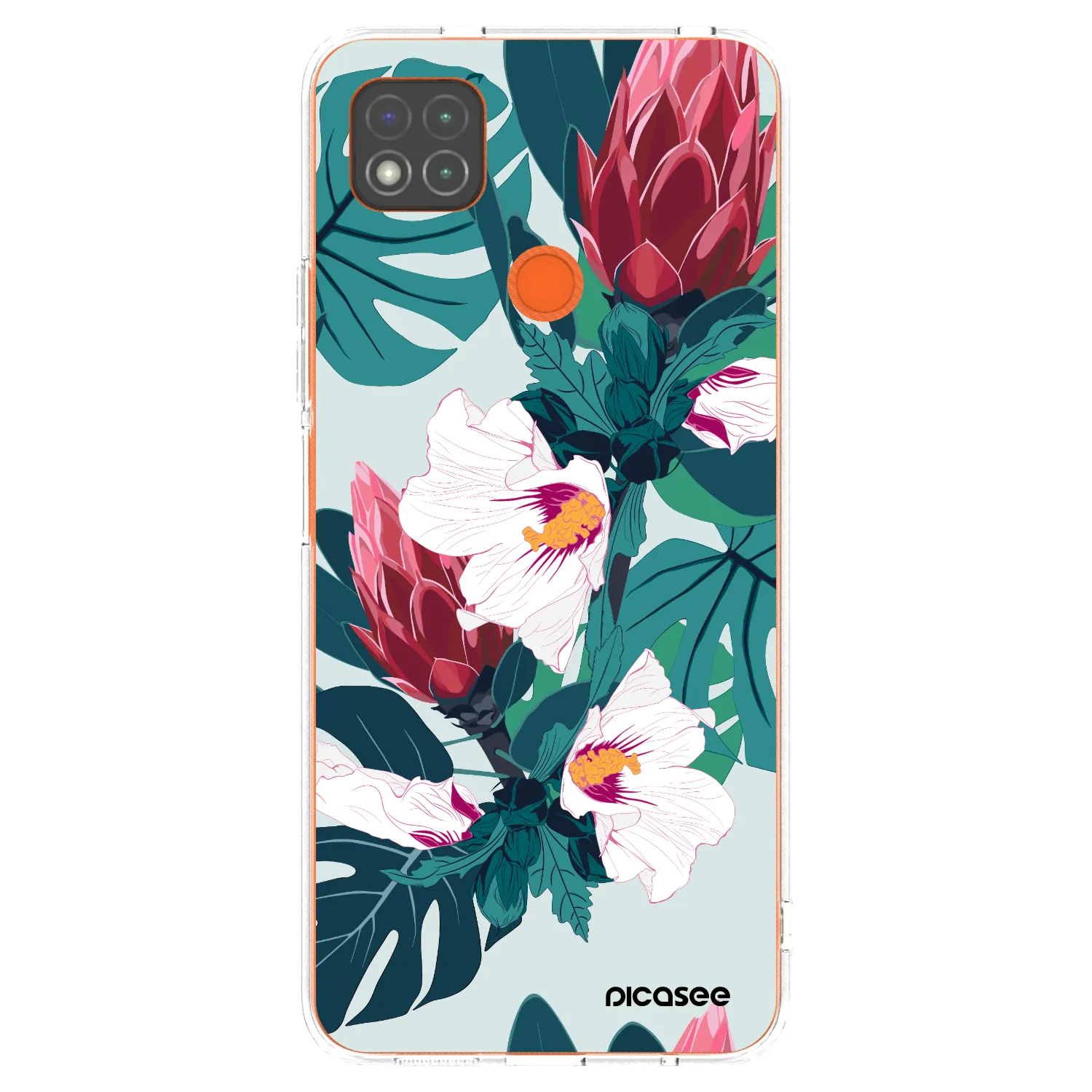Picasee silikonowe przeźroczyste etui na Xiaomi Redmi 9C - Rhododendron