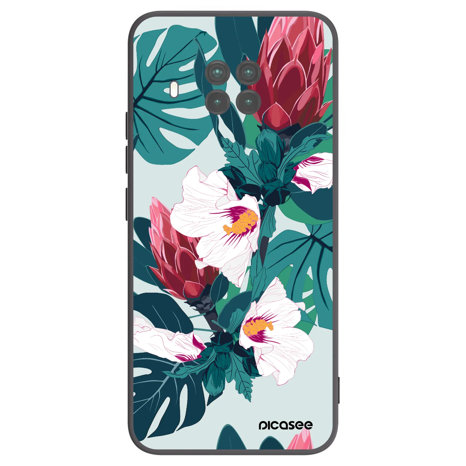Picasee silikonowe czarne etui na Xiaomi Mi 10T Lite - Rhododendron