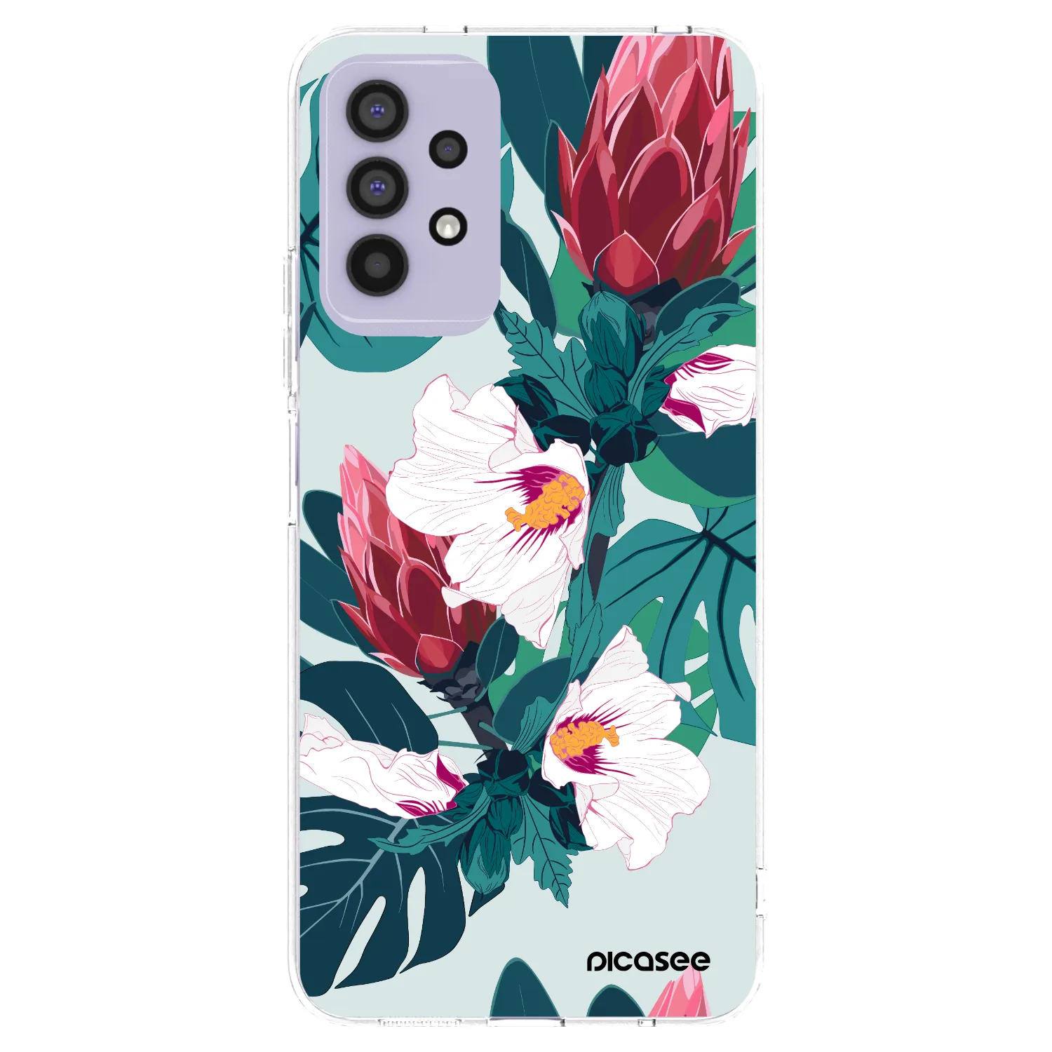 Picasee silikonowe przeźroczyste etui na Samsung Galaxy A32 4G SM-A325F - Rhododendron