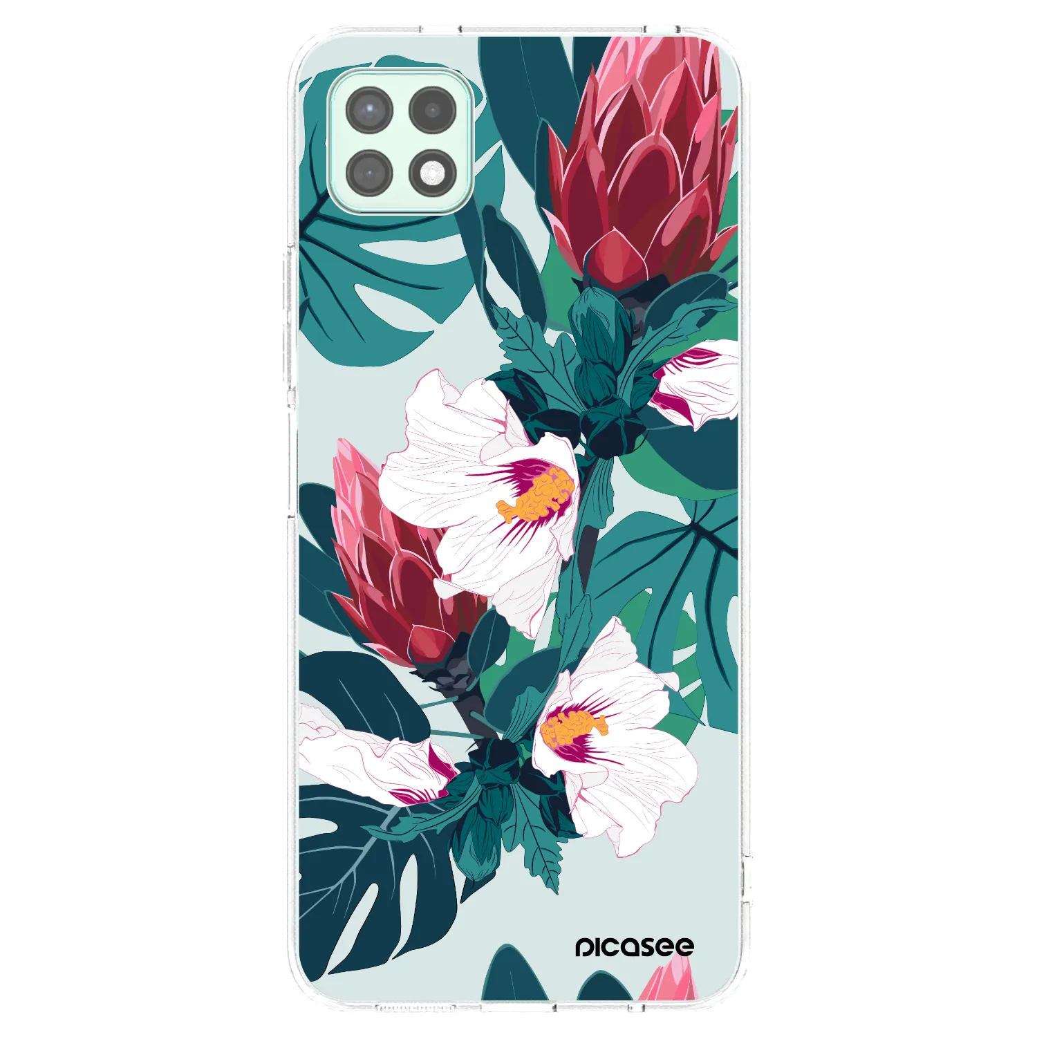 Picasee silikonowe przeźroczyste etui na Samsung Galaxy A22 A226B 5G - Rhododendron