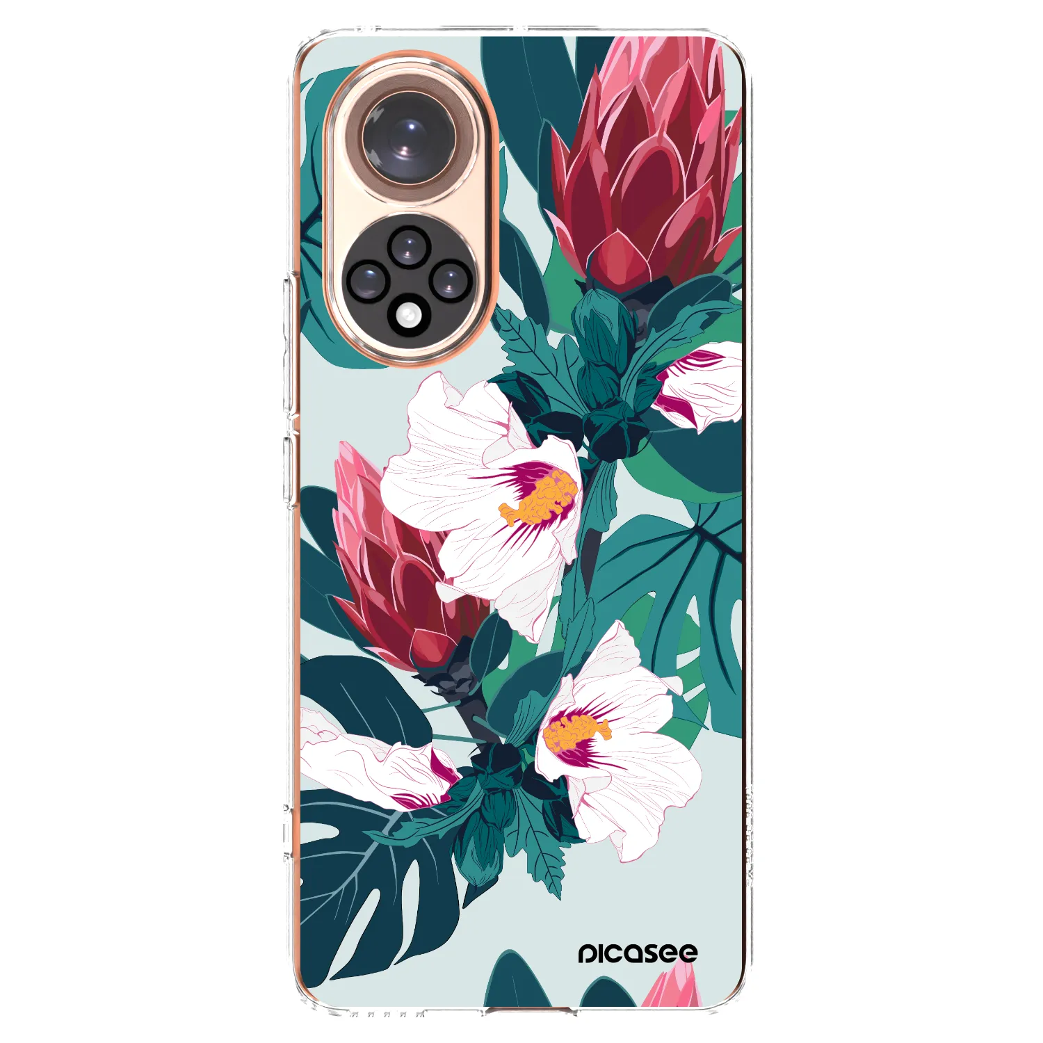Picasee silikonowe przeźroczyste etui na Huawei Nova 9 - Rhododendron