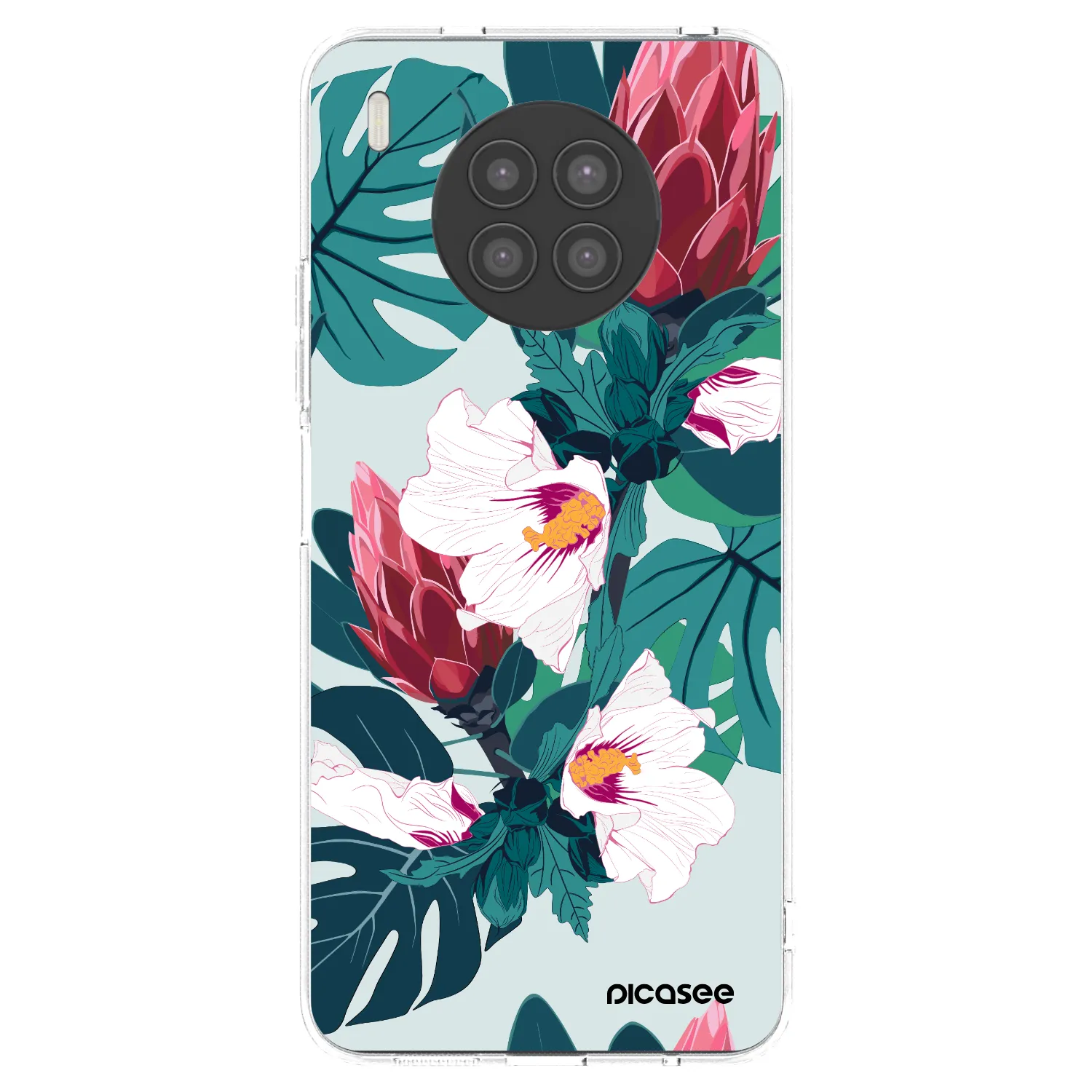 Picasee silikonowe przeźroczyste etui na Huawei Nova 8i - Rhododendron