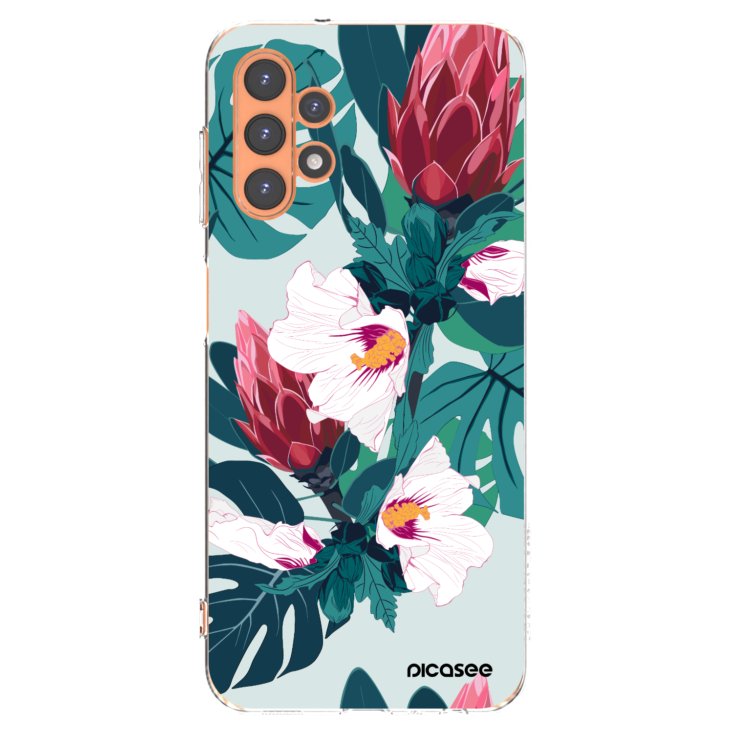 Picasee silikonowe przeźroczyste etui na Samsung Galaxy A13 4G A135 - Rhododendron