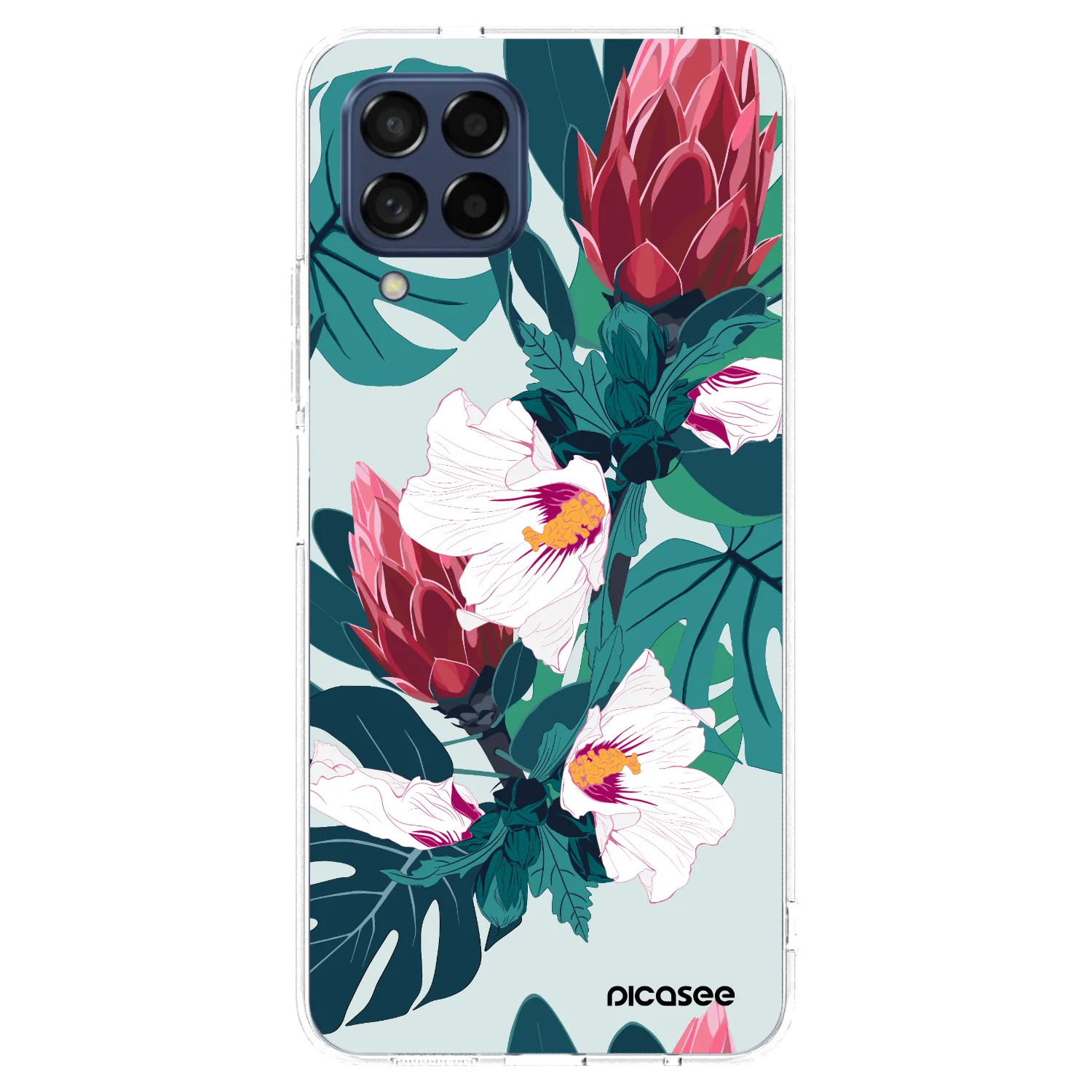 Picasee silikonowe przeźroczyste etui na Samsung Galaxy M53 5G - Rhododendron