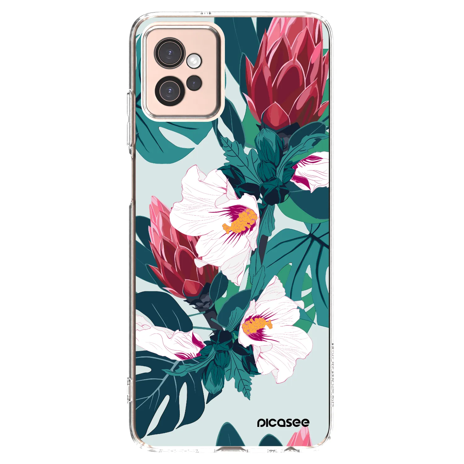 Picasee silikonowe przeźroczyste etui na Motorola Moto G32 - Rhododendron