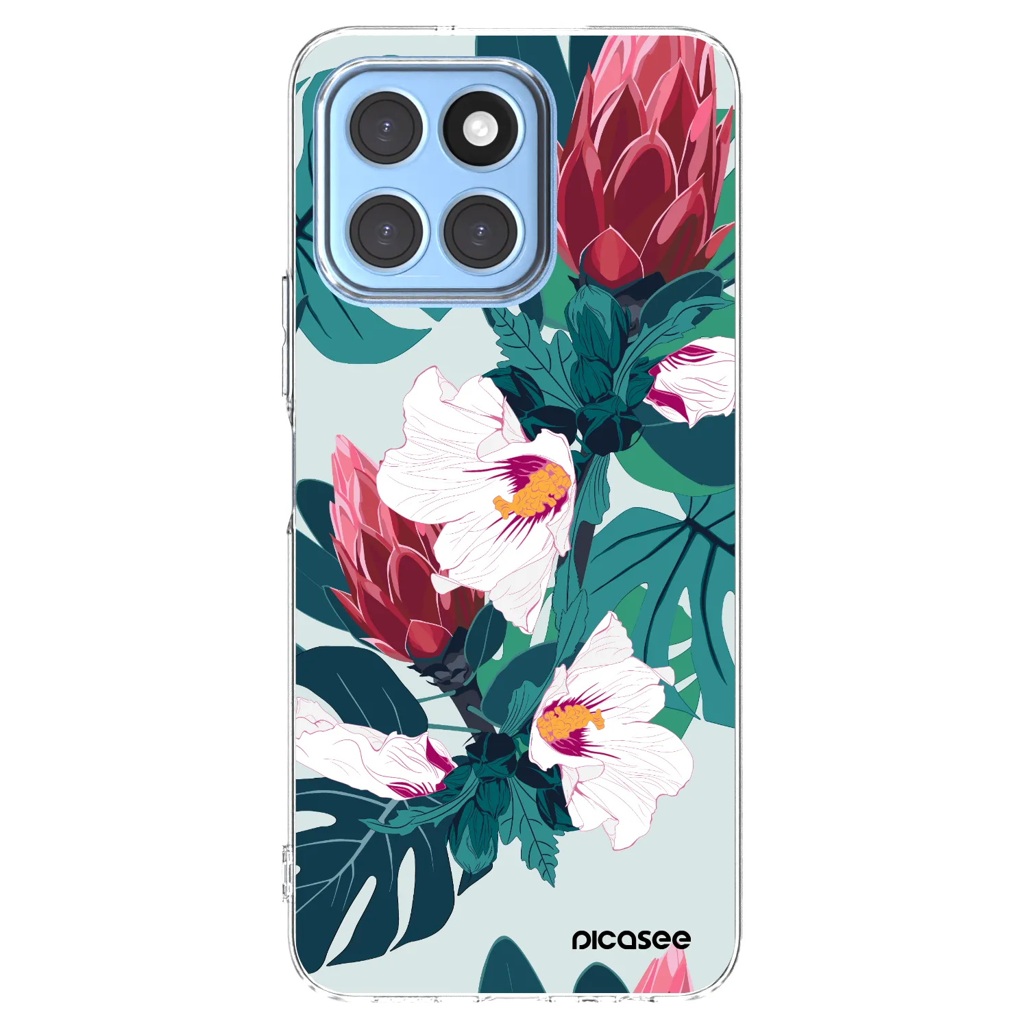 Picasee silikonowe przeźroczyste etui na Honor X8 5G - Rhododendron