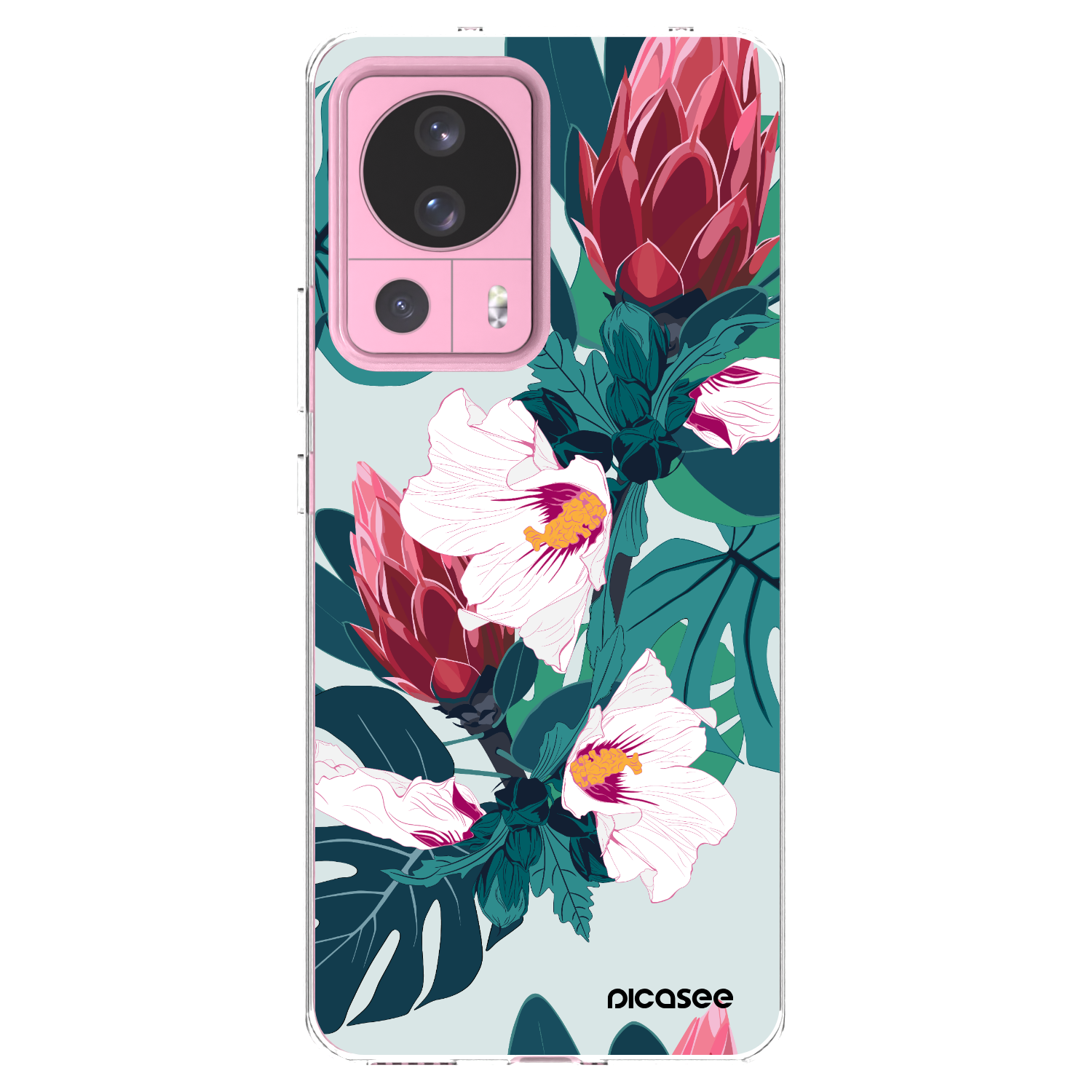 Picasee silikonowe przeźroczyste etui na Xiaomi 13 Lite - Rhododendron