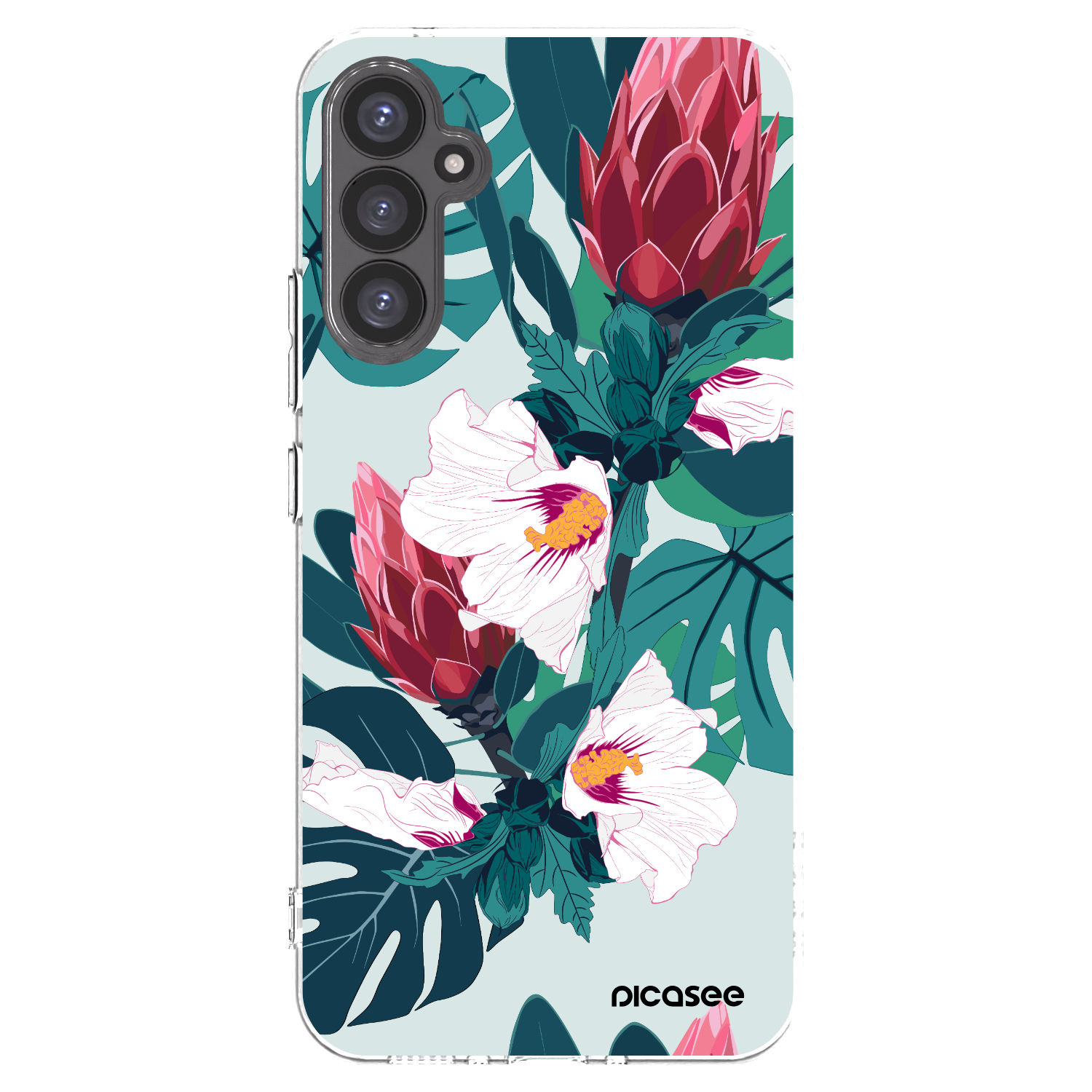 Picasee silikonowe przeźroczyste etui na Samsung Galaxy A34 5G A346B - Rhododendron