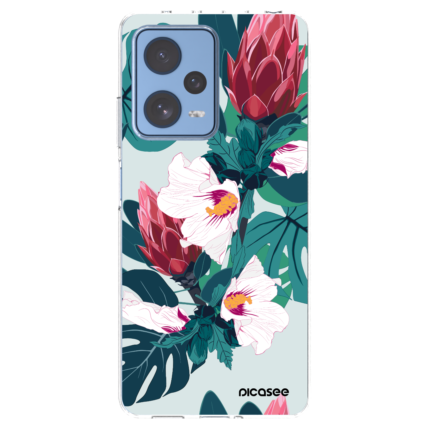 Picasee silikonowe przeźroczyste etui na Xiaomi Redmi Note 12 Pro 5G - Rhododendron