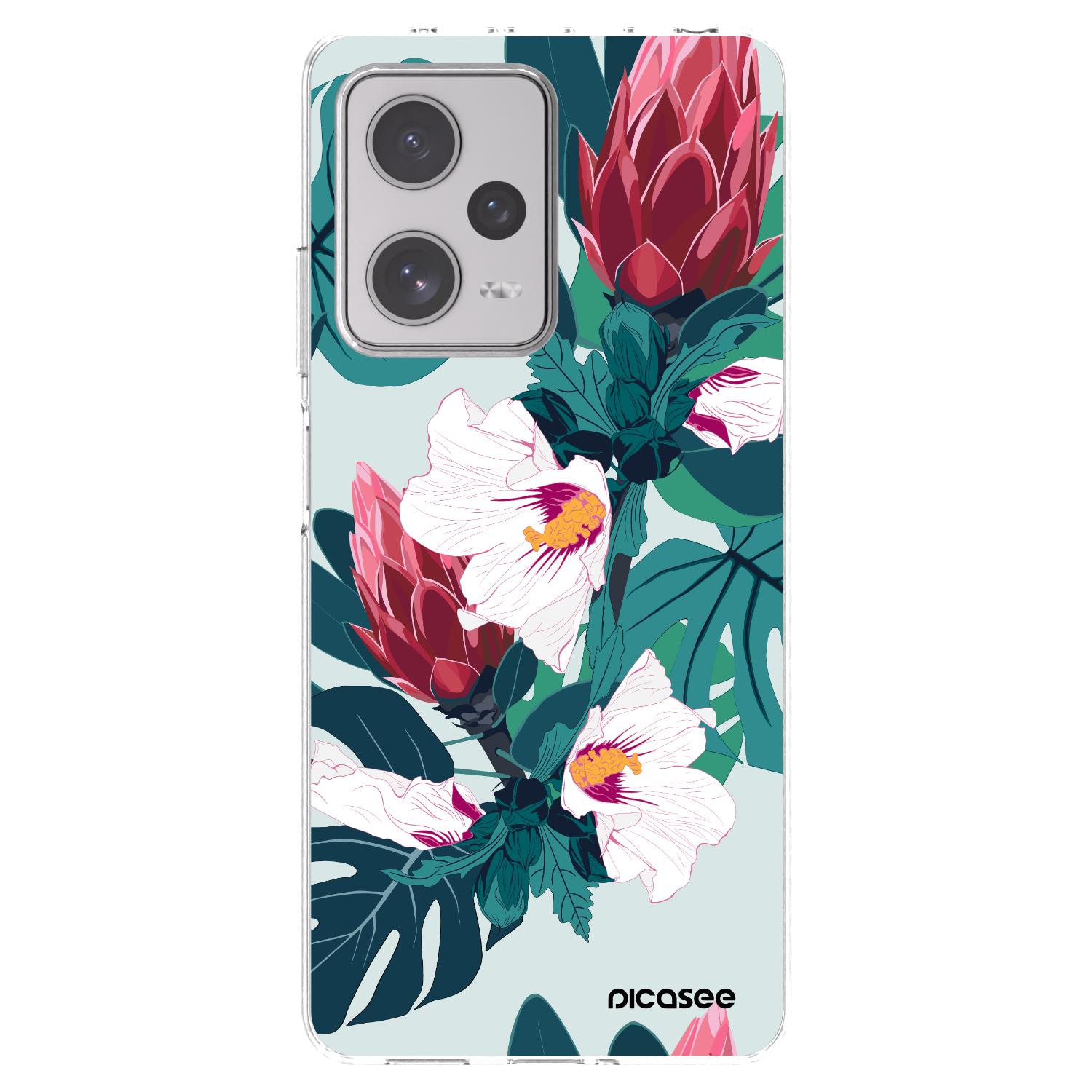 Picasee silikonowe przeźroczyste etui na Xiaomi Redmi Note 12 Pro+ 5G - Rhododendron
