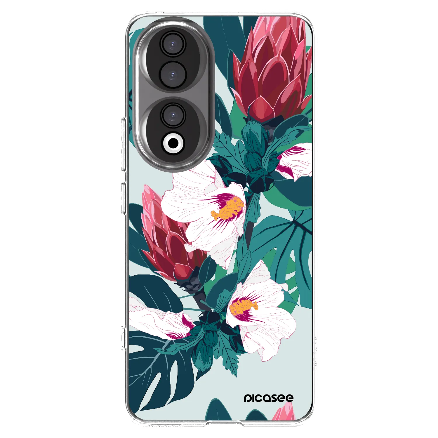 Picasee silikonowe przeźroczyste etui na Honor 90 5G - Rhododendron
