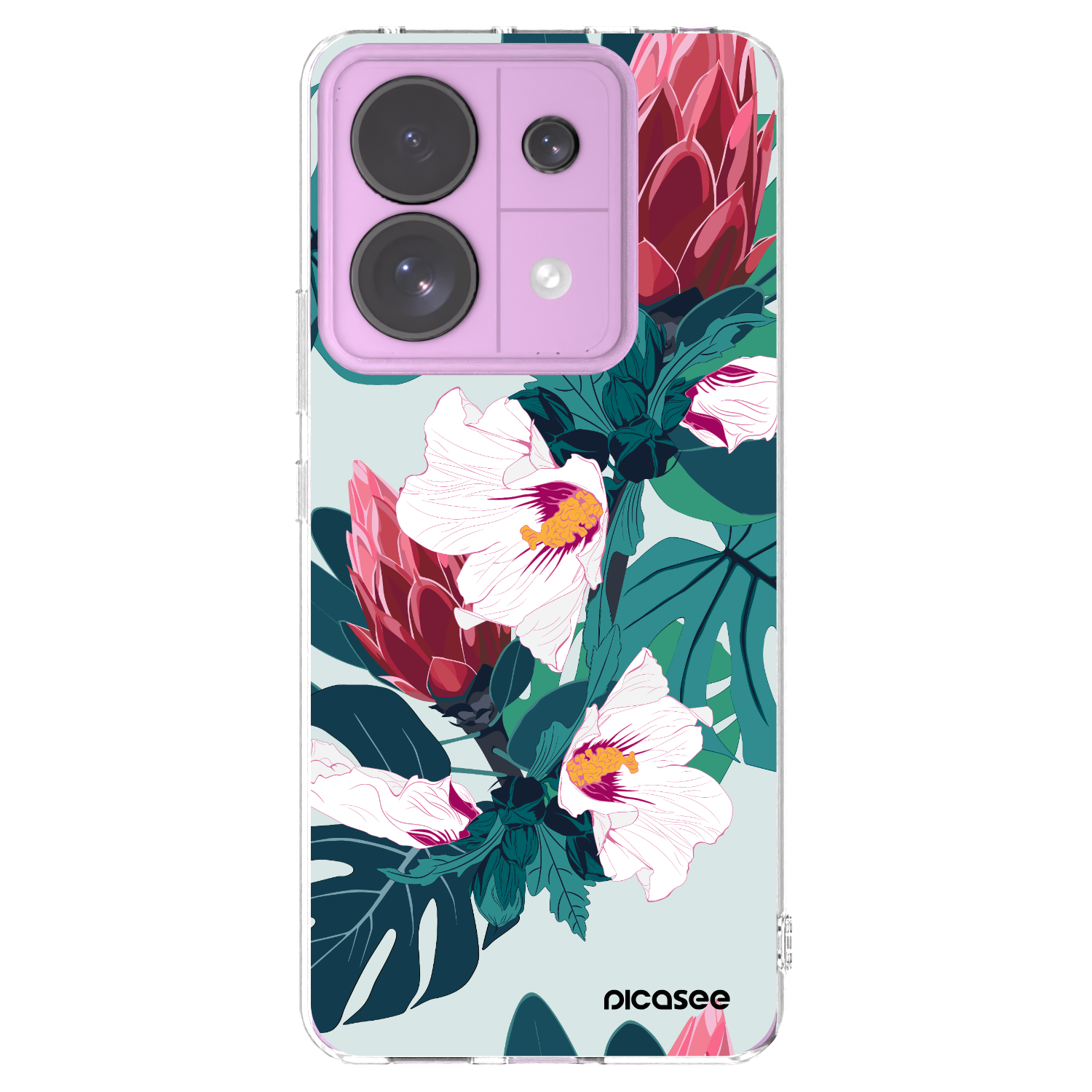 Picasee silikonowe przeźroczyste etui na Xiaomi Redmi Note 13 Pro 5G - Rhododendron