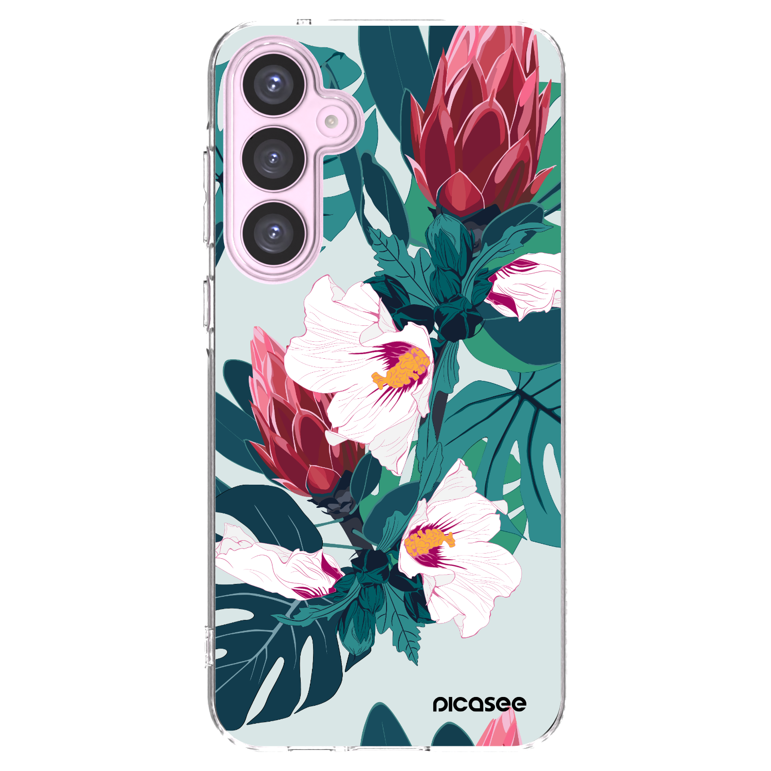 Picasee silikonowe przeźroczyste etui na Samsung Galaxy A55 5G A556B - Rhododendron