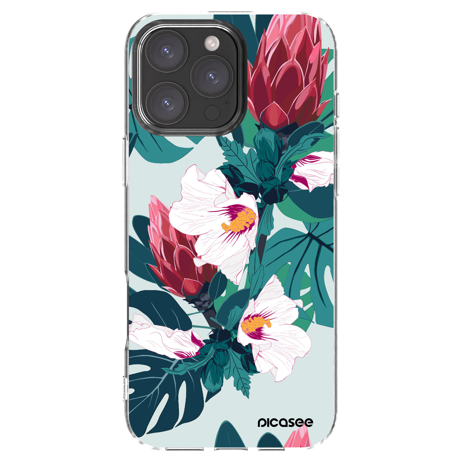Picasee silikonowe przeźroczyste etui na Apple iPhone 16 Pro Max - Rhododendron