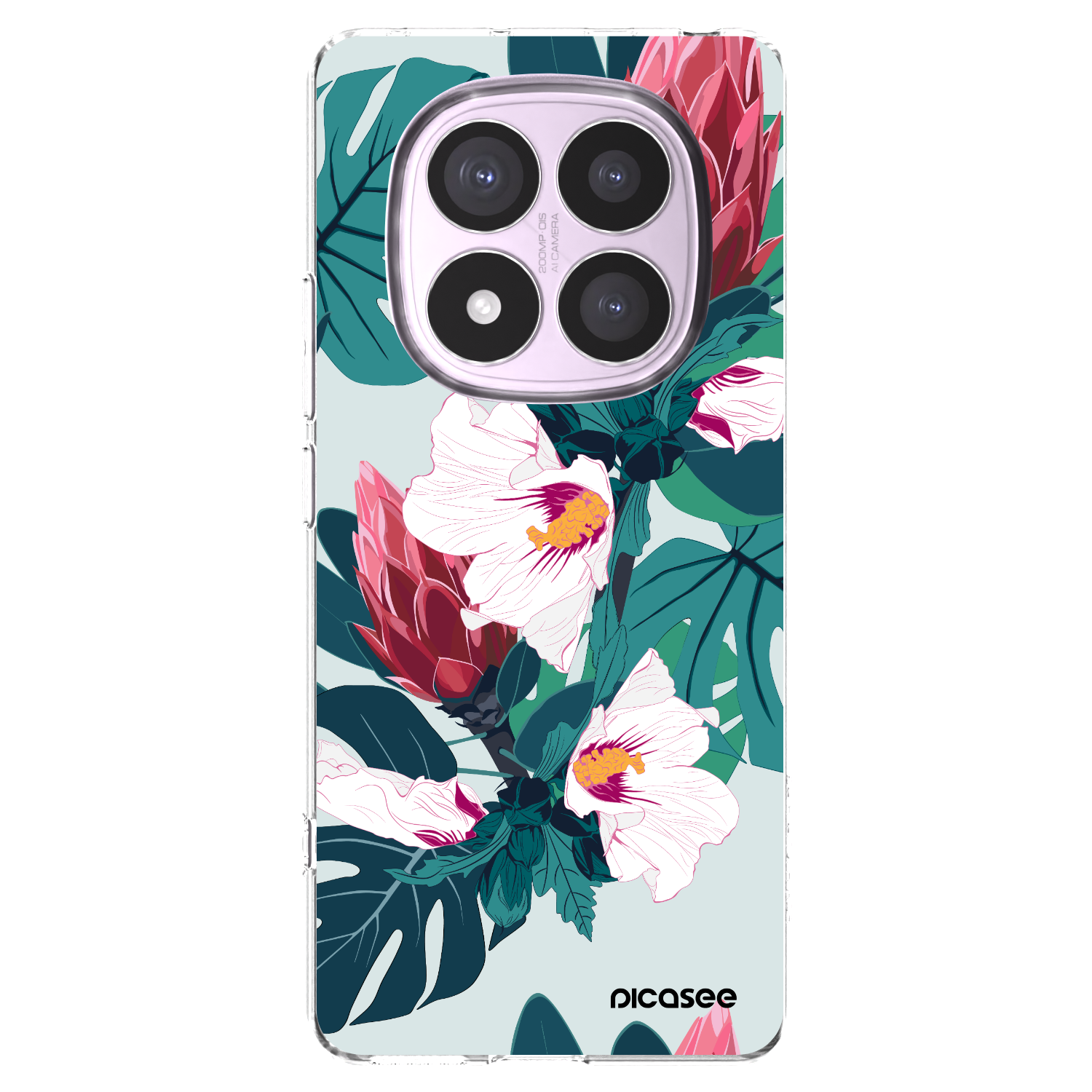 Picasee silikonowe przeźroczyste etui na Xiaomi Redmi Note 14 Pro 5G - Rhododendron