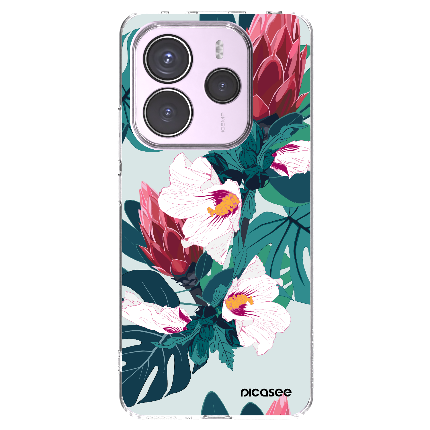 Picasee silikonowe przeźroczyste etui na Xiaomi Redmi Note 14 5G - Rhododendron