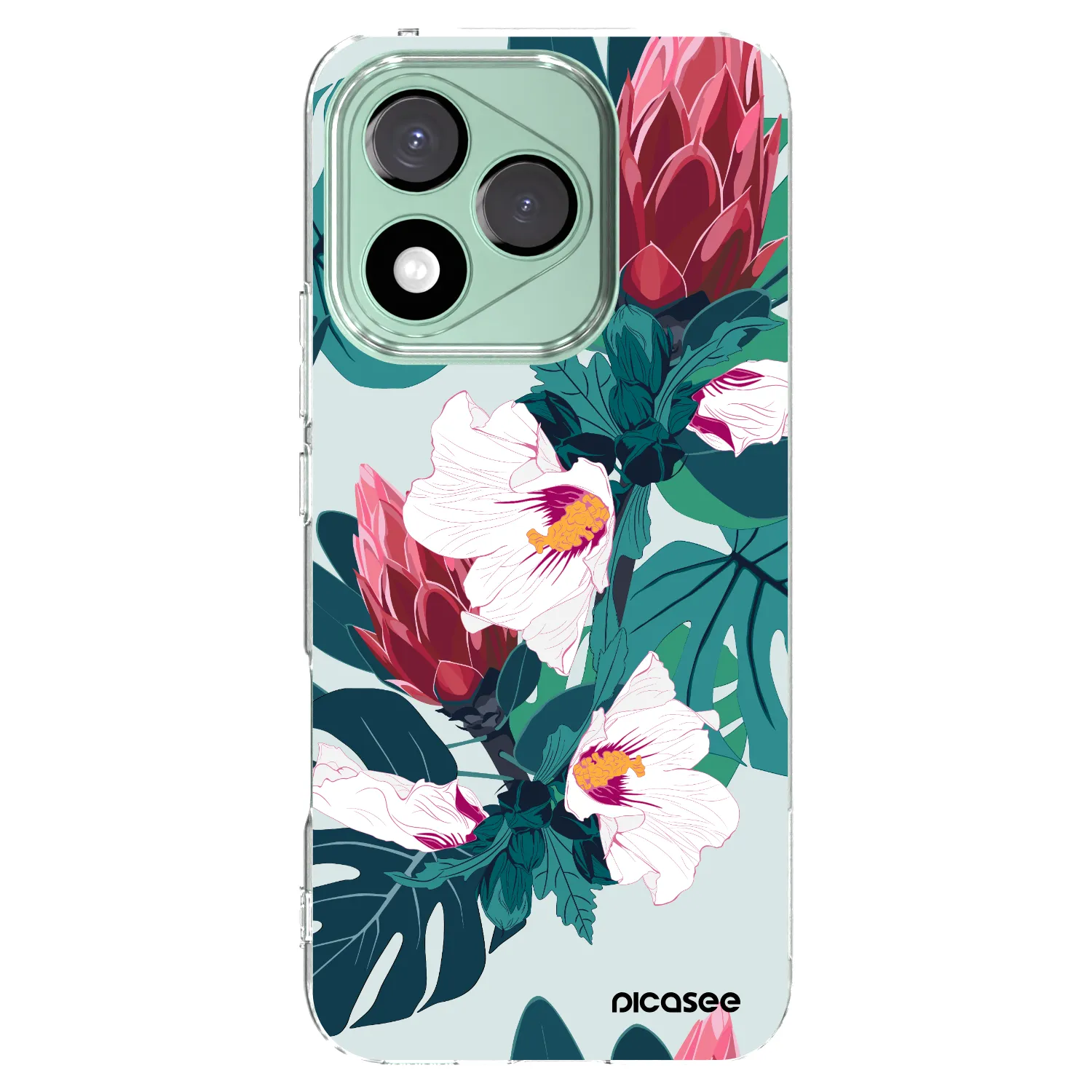 Picasee silikonowe przeźroczyste etui na Honor 400 Lite 5G - Rhododendron