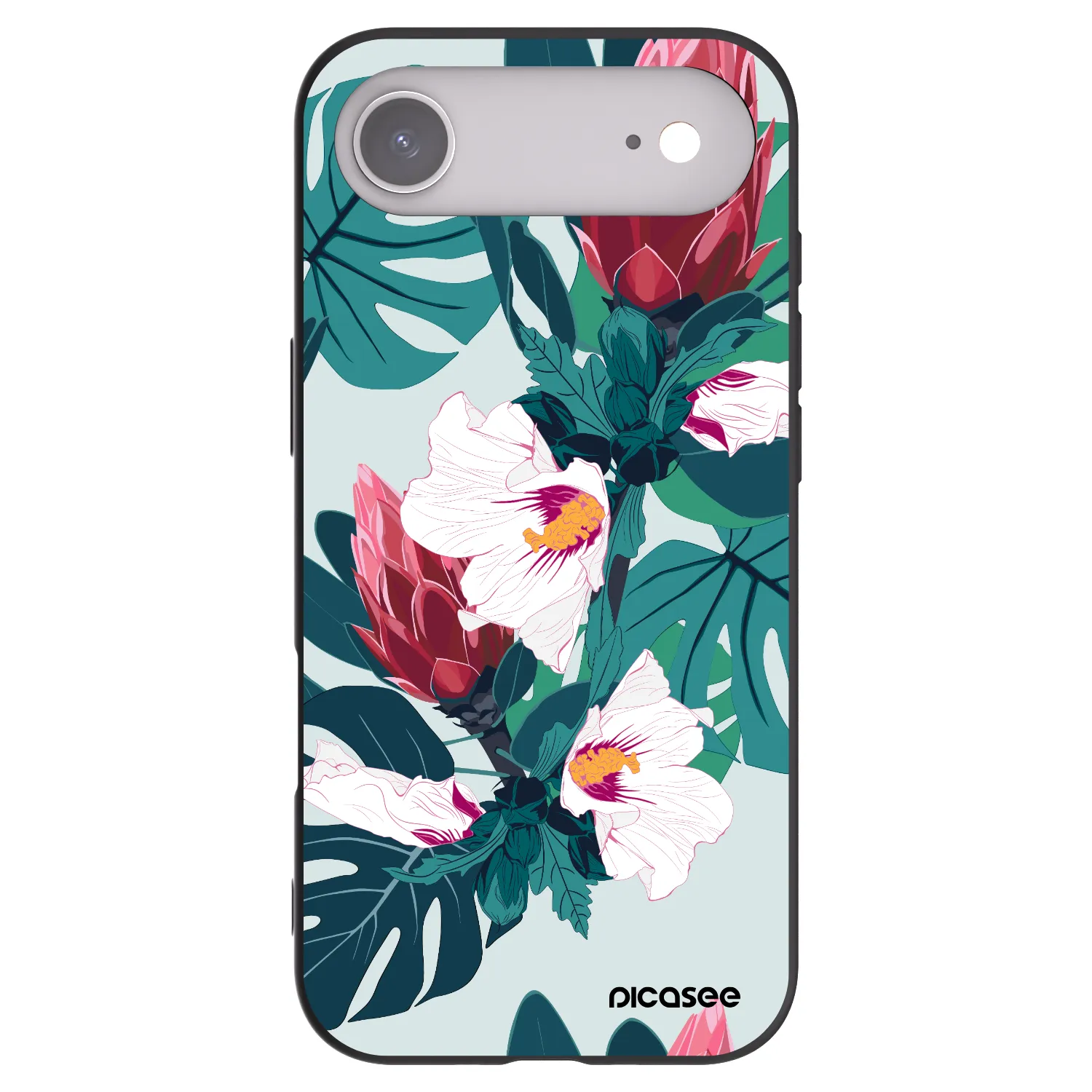 Picasee silikonowe czarne etui na Apple iPhone Air - Rhododendron