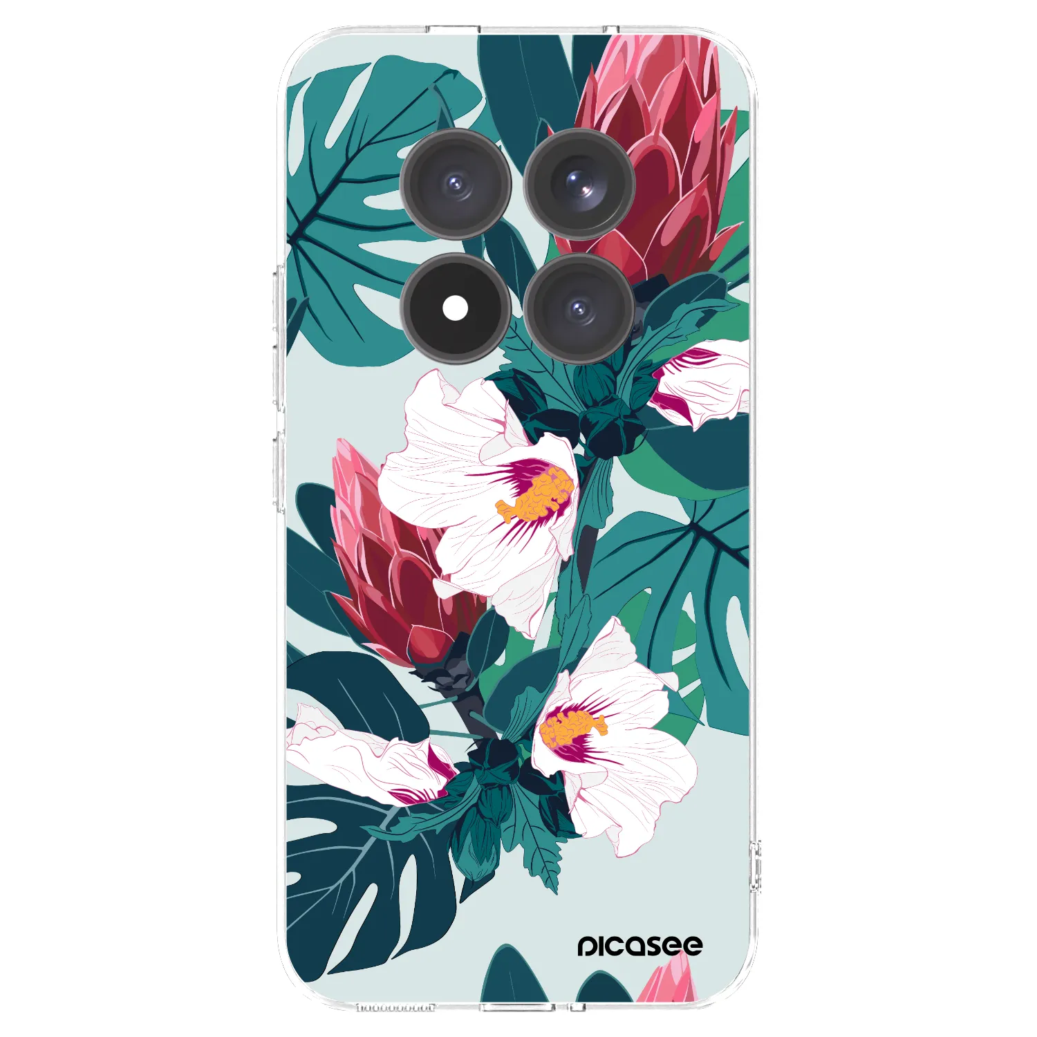 Picasee silikonowe przeźroczyste etui na Xiaomi Redmi Note 15 Pro+ - Rhododendron