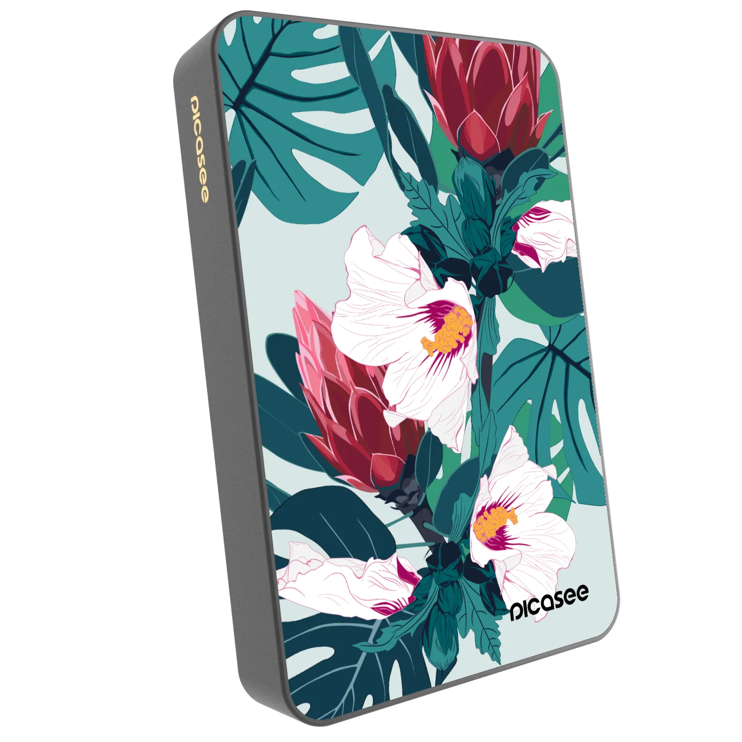 Picasee Powerbank z MagSafe 10 000 mAh Szary - Rhododendron