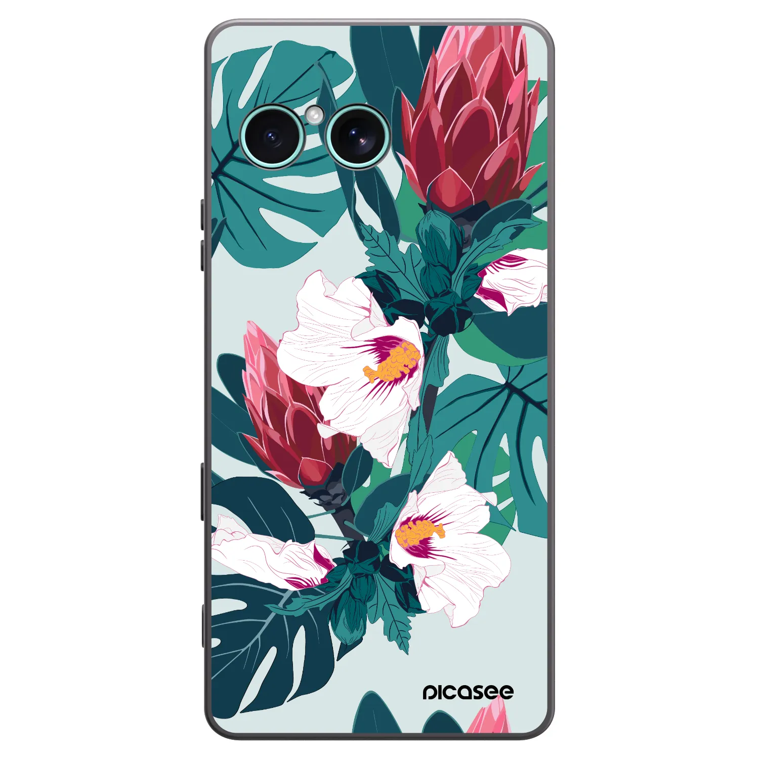 Picasee silikonowe czarne etui na Sony Xperia 10 VII - Rhododendron