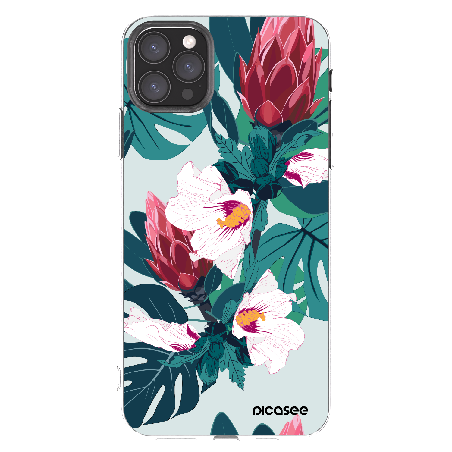 Picasee silikonowe przeźroczyste etui na Apple iPhone 11 Pro Max - Rhododendron