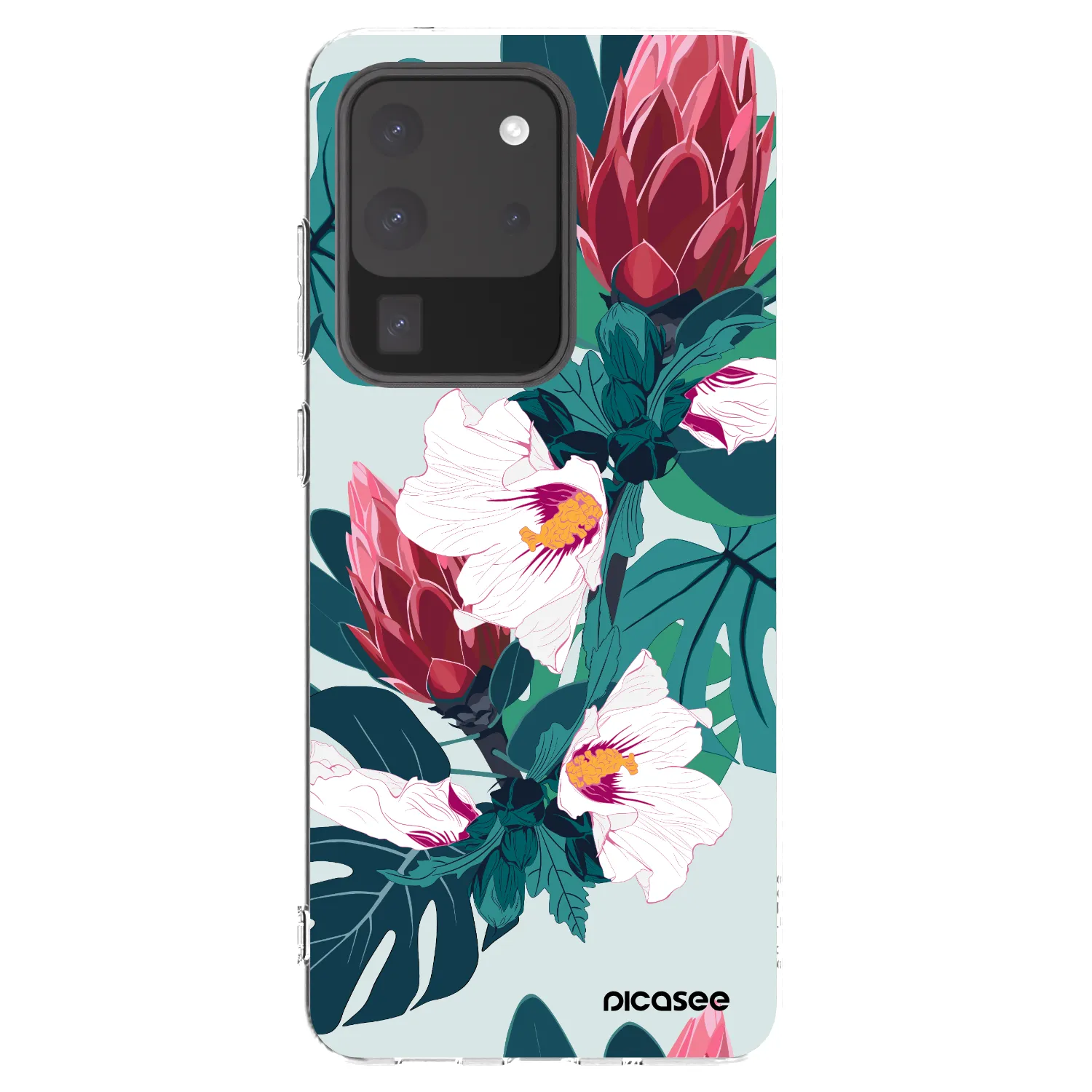 Picasee silikonowe przeźroczyste etui na Samsung Galaxy S20 Ultra 5G G988F - Rhododendron