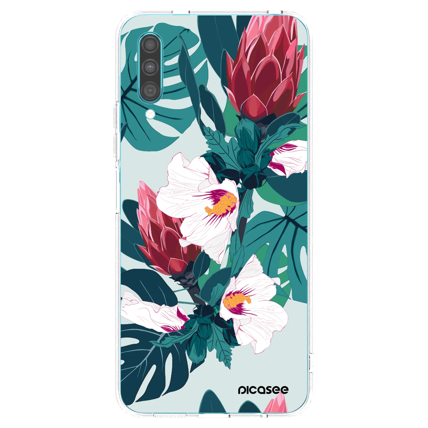 Picasee silikonowe przeźroczyste etui na Samsung Galaxy A30s A307F - Rhododendron