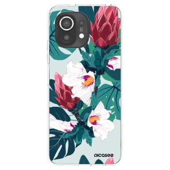 Picasee silikonowe przeźroczyste etui na Xiaomi Mi 11 - Rhododendron