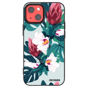 Picasee silikonowe czarne etui na Apple iPhone 13 mini - Rhododendron