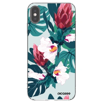 Picasee silikonowe przeźroczyste etui na Apple iPhone XS Max - Rhododendron