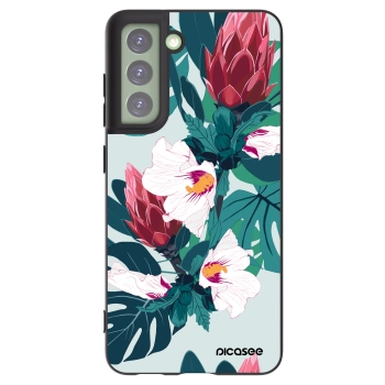 Picasee silikonowe czarne etui na Samsung Galaxy S21 FE 5G - Rhododendron