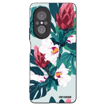 Picasee silikonowe czarne etui na Huawei Nova 9 SE - Rhododendron