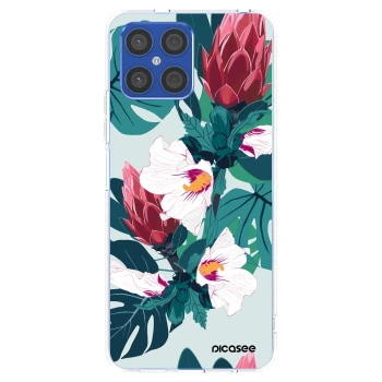 Picasee silikonowe przeźroczyste etui na Honor X8 4G - Rhododendron
