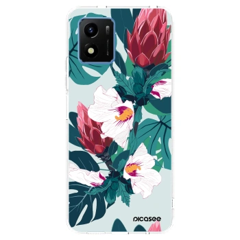 Picasee silikonowe przeźroczyste etui na Vivo Y01 - Rhododendron