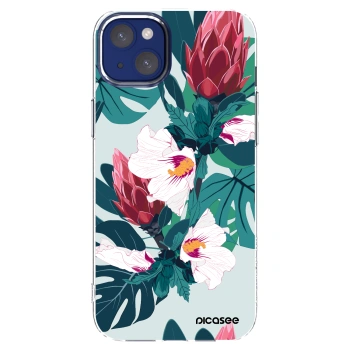 Picasee silikonowe przeźroczyste etui na Apple iPhone 14 Plus - Rhododendron